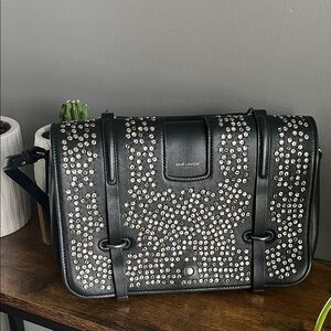 Saint Laurent Black and Silver Studded Bag